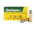 Remington Express Ammunition 32 S&W Long 98 Grain Lead Round Nose Box of 50