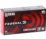 Federal American Eagle Handgun Ammunition 44 Remington Magnum 240 Grain Jacketed Hollow Point Box of 50 Rounds
