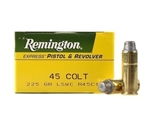 45 Long Colt Ammo-Remington Express 45 Colt (Long Colt) 225 Grain Lead Semi-Wadcutter Ammo