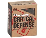 Hornady Critical Defense Handgun Ammunition 40 S&W 165 Grain Flex Tip Expanding Box of 20 Rounds