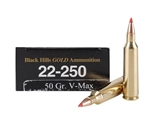 Black Hills Gold Ammunition 22-250 Remington 50 Grain Hornady V-Max Box of 20