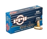 Prvi Partizan Handgun Ammunition 380 Auto ACP 94 Grain Full Metal Jacket Box of 50