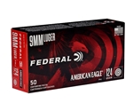 Federal American Eagle Ammunition 9mm Luger 124 Grain Full Metal Jacket Box of 50