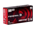 Federal American Eagle Ammunition 9mm Luger 115 Grain Full Metal Jacket Box of 50