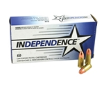 Independence Handgun Ammunition 380 ACP AUTO 90 Grain Full Metal Jacket Box of 50