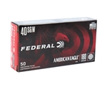 Federal American Eagle Handgun Ammunition 40 S&W 180 Grain Full Metal Jacket Box of 50 Rounds
