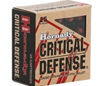 Hornady Critical Defense Handgun Ammunition 380 ACP 90 Grain Flex Tip Expanding Box of 25 Rounds