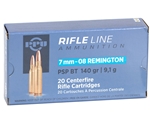 Prvi Partizan Ammunition 7mm-08 Remington 140 Grain Soft Point Boat Tail Box of 20