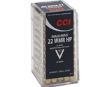 CCI Maxi-Mag Ammunition 22 Winchester Magnum Rimfire (WMR) 40 Grain Jacketed Hollow Point Box of 50
