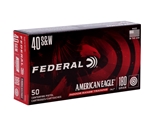 Federal American Eagle Handgun Ammunition 40 S&W 180 Grain Total Metal Jacket Box of 50 Rounds