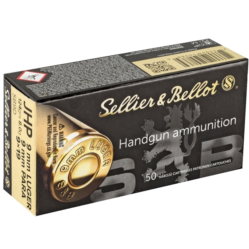 lier & Bellot 9mm Luger 124 Grain Jacketed Hollow Point Box Of 50 Ammo