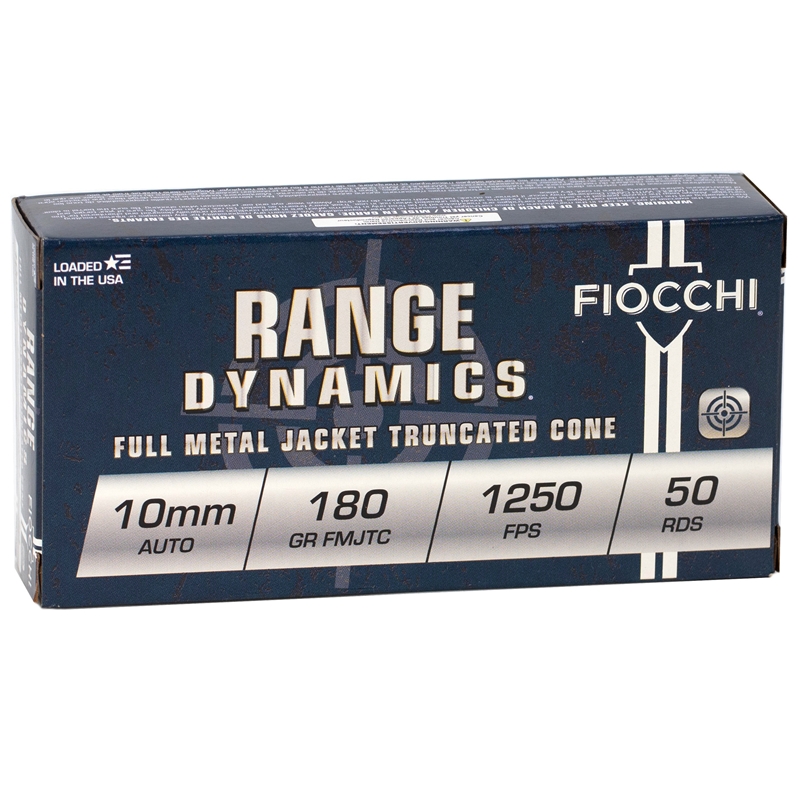 cchi Range Dynamics 10mm AUTO 180 Grain Full Metal Jacket Box Of 50 Ammo