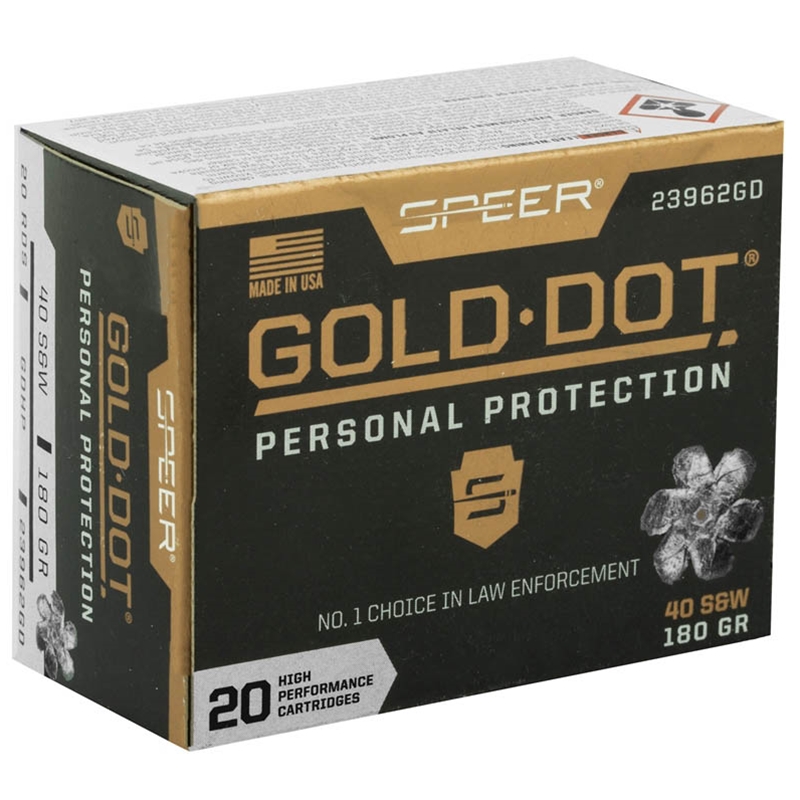 er Gold Dot 40 S&W 180 Grain Jacketed Hollow Point Box Of 20 Ammo