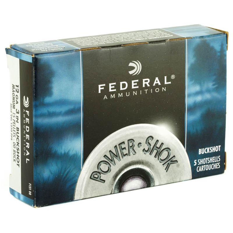 eral Power-Shok 12 Gauge 3 15 Pellets 00 Buffered Buckshot Box Of 5 Ammo