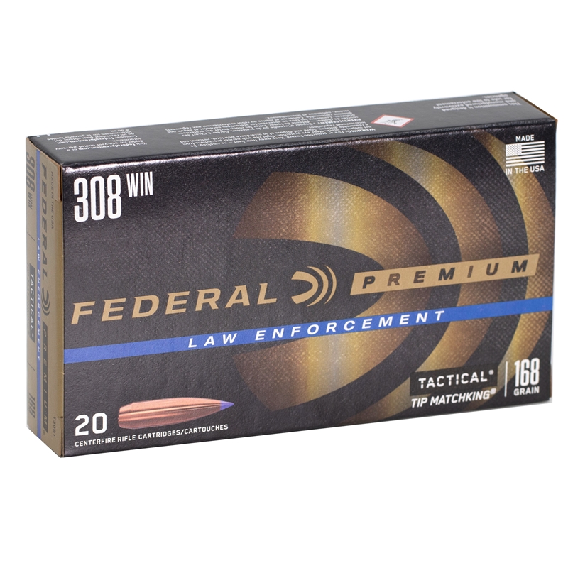 eral Tactical TRU 308 Winchester 168 Grain Tactical Ballistic Tip Box Of 20 Ammo