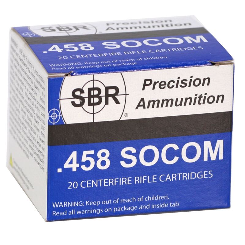  458 SOCOM 500 Grain Full Metal Jacket High Velocity Box Of 20 Ammo