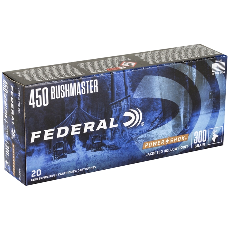 eral Power-Shok 450 Bushmaster 300 Grain Jacketed Hollow Point Box Of 20 Ammo