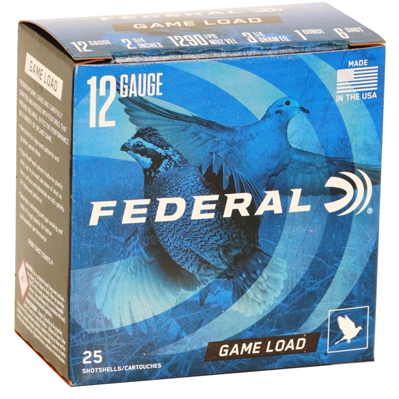 eral Game-Shok Field Load 12 Gauge 2 3/4 1 Oz #6 Lead Shot Box Of 25 Ammo