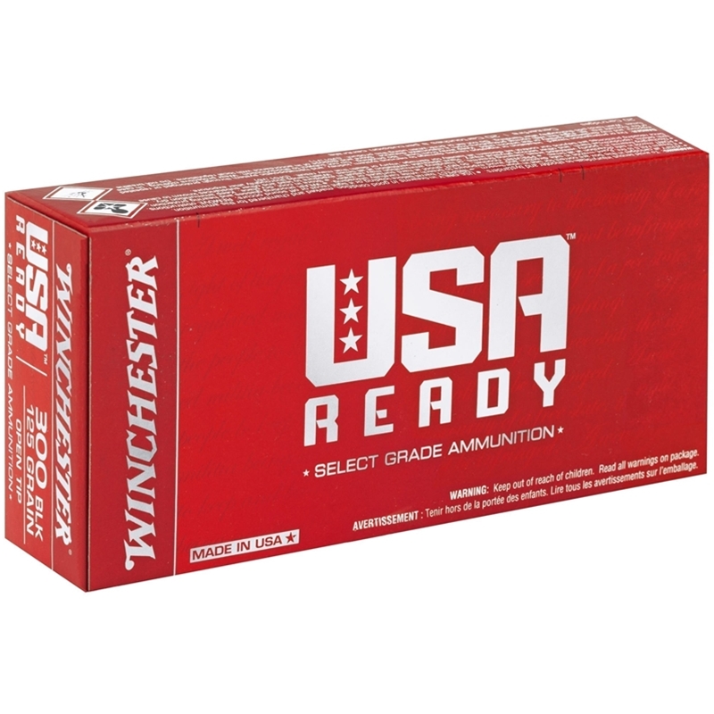 chester USA Ready 300 AAC Blackout 125 Grain Full Metal Jacket Open Tip Box Of 20 Ammo