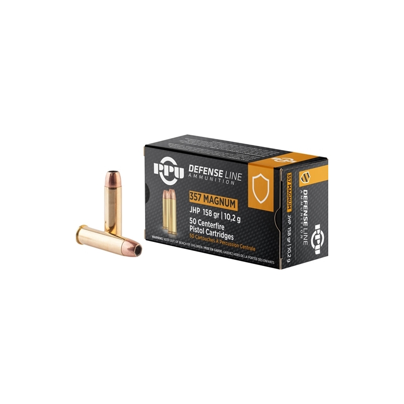 i Partizan Defense Line 357 Magnum 158 Grain Jacketed Hollow Point Box Of 50 Ammo