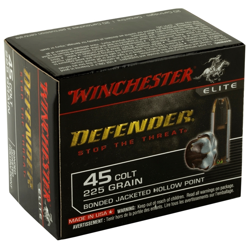 chester PDX1 Defender 45 Long Colt 225 Grain Bonded JHP Box Of 20 Ammo