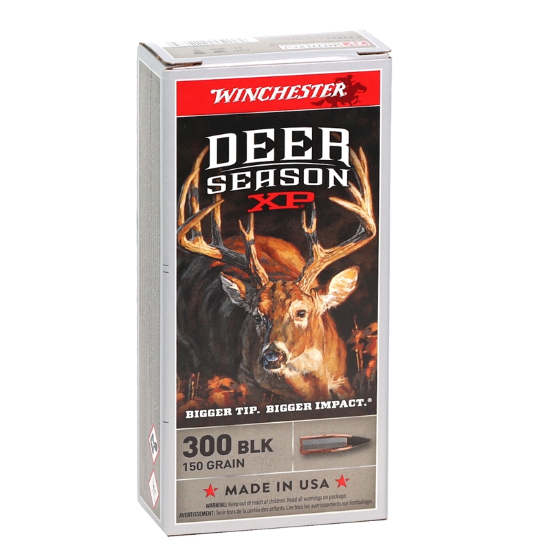 chester Deer Season XP 300 AAC Blackout 150 Grain Extreme Point Polymer Tip Box Of 20 Ammo