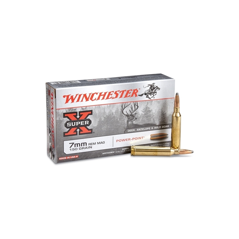 chester Super-X Power Max 7mm Remington Magnum 150 Grain Power-Point Box Of 20 Ammo