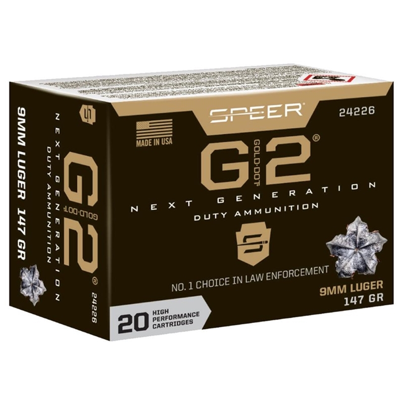 er Gold Dot G2 9mm Luger 147 Grain Jacketed Hollow Point Box Of 20 Ammo