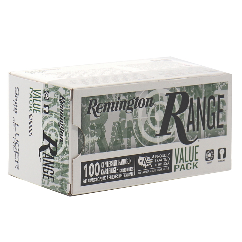 ington Range 9mm Luger 115 Grain Full Metal Jacket 100 Rounds Per Box Box Of 100 Ammo