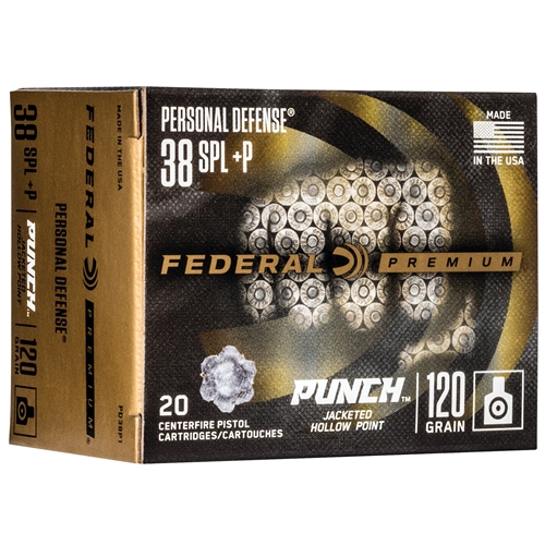 eral Punch 38 Special 120 Grain P Jacketed Hollow Point Box Of 20 Ammo