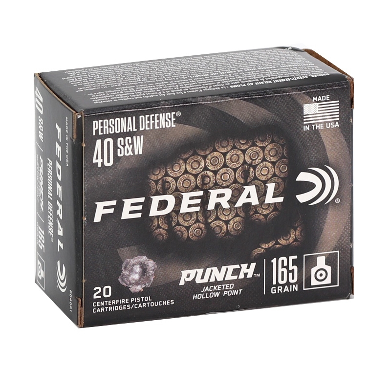 eral Punch 40 S&W 165 Grain Jacketed Hollow Point Box Of 20 Ammo