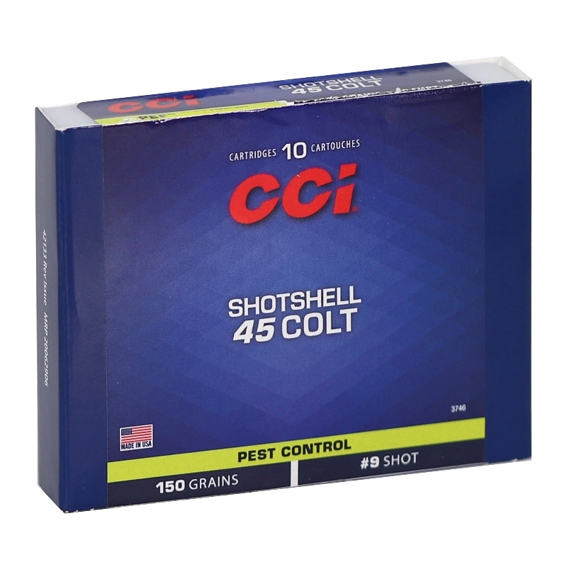  Shotshell 45 Long Colt 150 Grain #9 Shot Box Of 10 Ammo