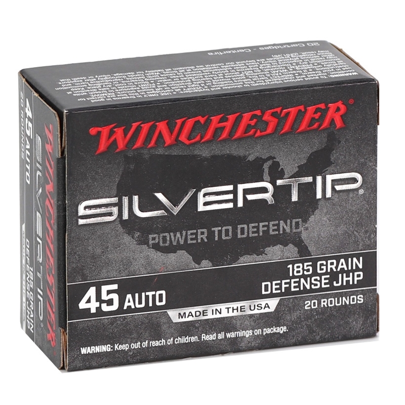 chester Silvertip 45 ACP AUTO 185 Grain Silvertip Hollow Point Box Of 20 Ammo