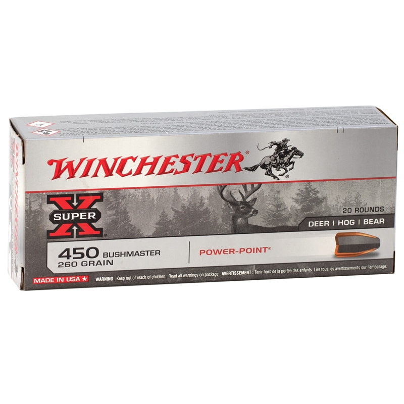 chester 450 Bushmaster 260 Grain Power Point Box Of 20 Ammo