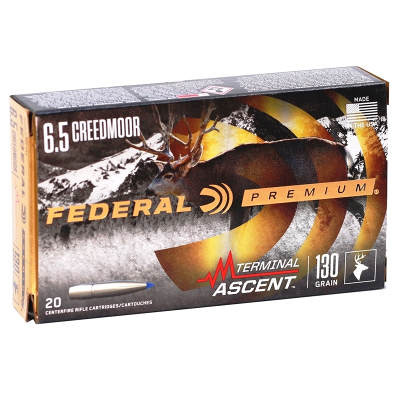 eral Premium 6.5 Creedmoor 130 Grain Terminal Ascent Box Of 20 Ammo