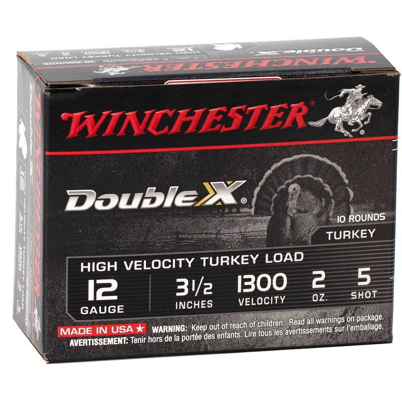 chester Double X 12 Gauge 3 1/2 2 Oz. #5 Shot Plated Lead Shot Box Of 10 Ammo