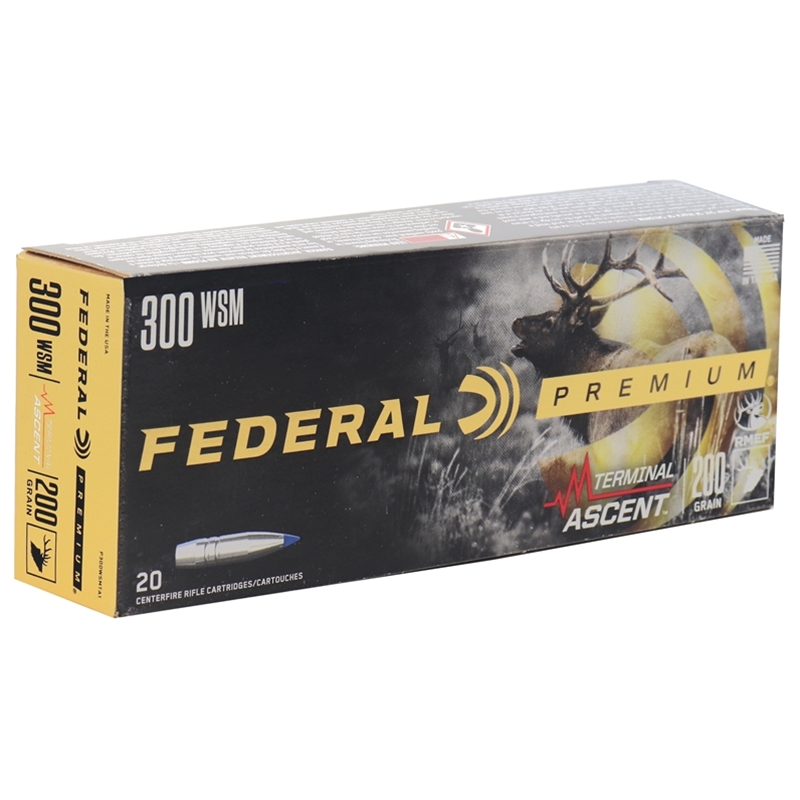 eral Premium Terminal Ascent 300 Winchester Short Magnum 200 Grain Polymer Tip Bonded BT Box Of 20 Ammo