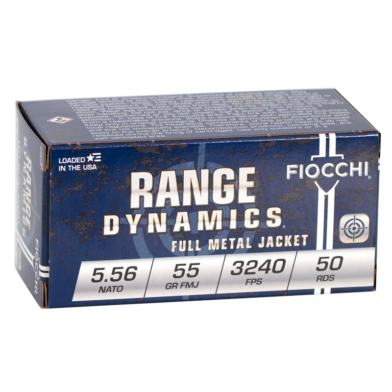 cchi Range Dynamics 5.56mm NATO M193 55 Grain FMJBT Box Of 50 Ammo