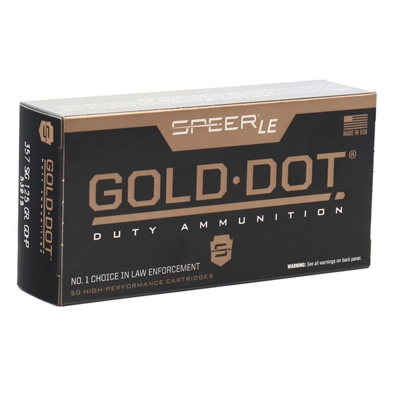 er Gold Dot LE Duty 357 SIG 125 Grain Jacketed Hollow Point Box Of 50 Ammo