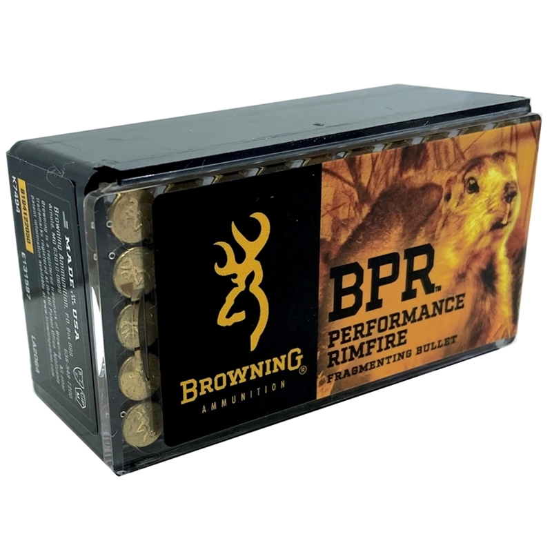 wning BPR 22 Long Rifle 37 Grain Fragmenting Hollow Point Box Of 50 Ammo