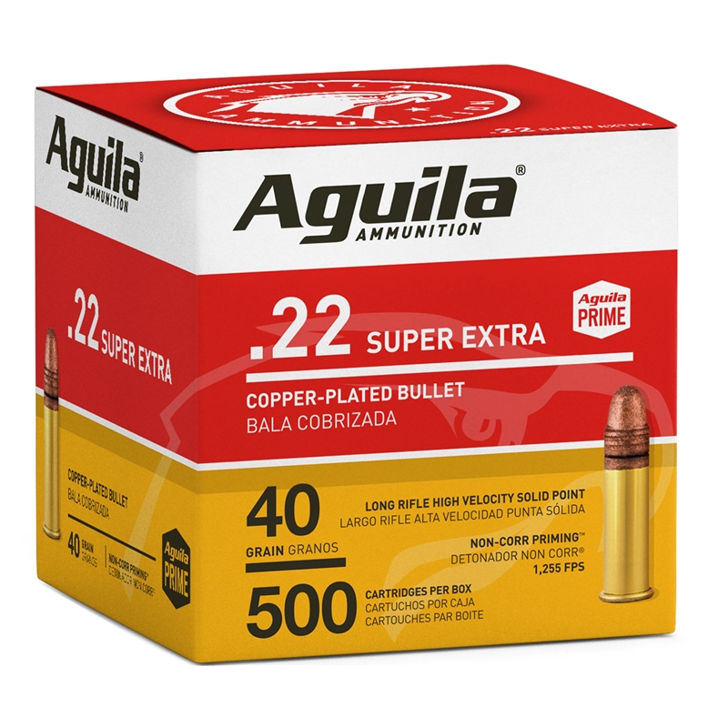 ila SuperExtra 22 Long Rifle 40 Grain High Velocity Plated Lead Round Nose Box Of 500 Ammo