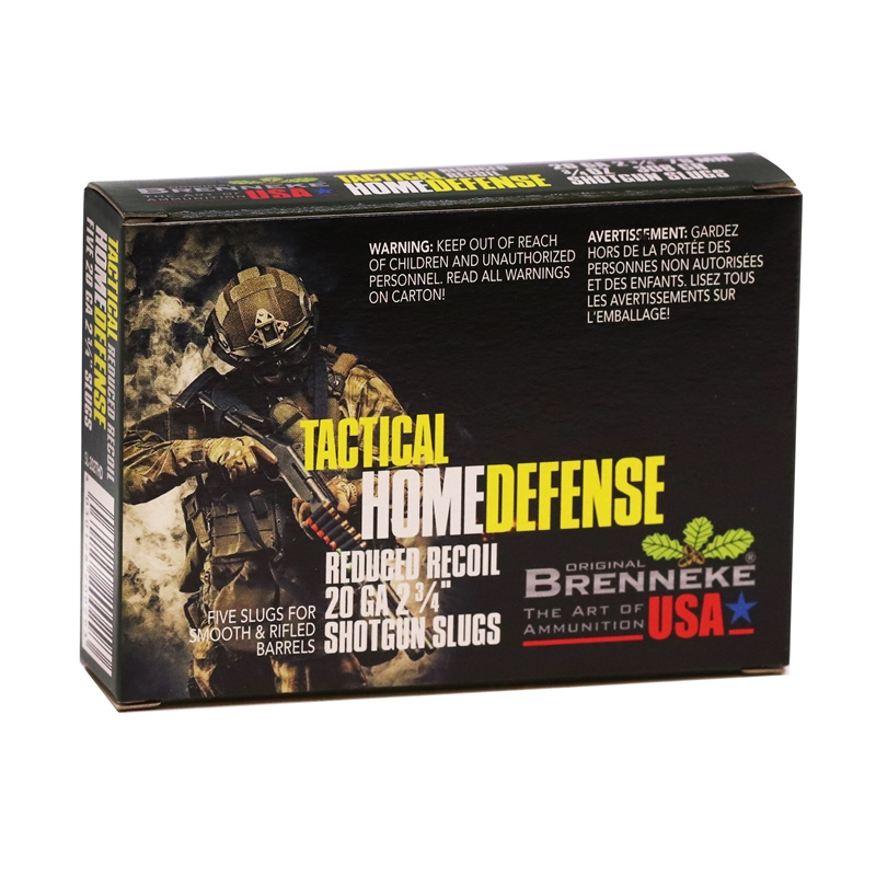 nneke Tactical Home Defense 20 Gauge 2-3/4 3/4 Oz Shotgun Slug Box Of 5 Ammo