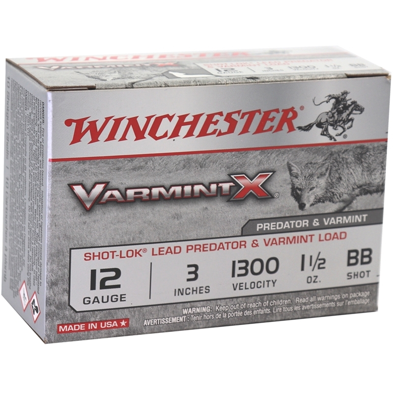 chester Varmint X 12 Gauge 3 1-1/2 Oz #BB Copper Plated Shot Box Of 10 Ammo