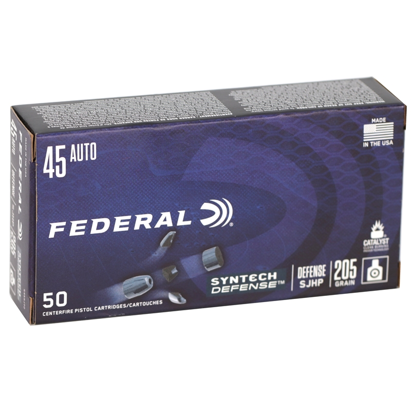 eral Syntech Defense 45 ACP 205 Grain Segmented Jacketed Hollow Point Box Of 50 Ammo