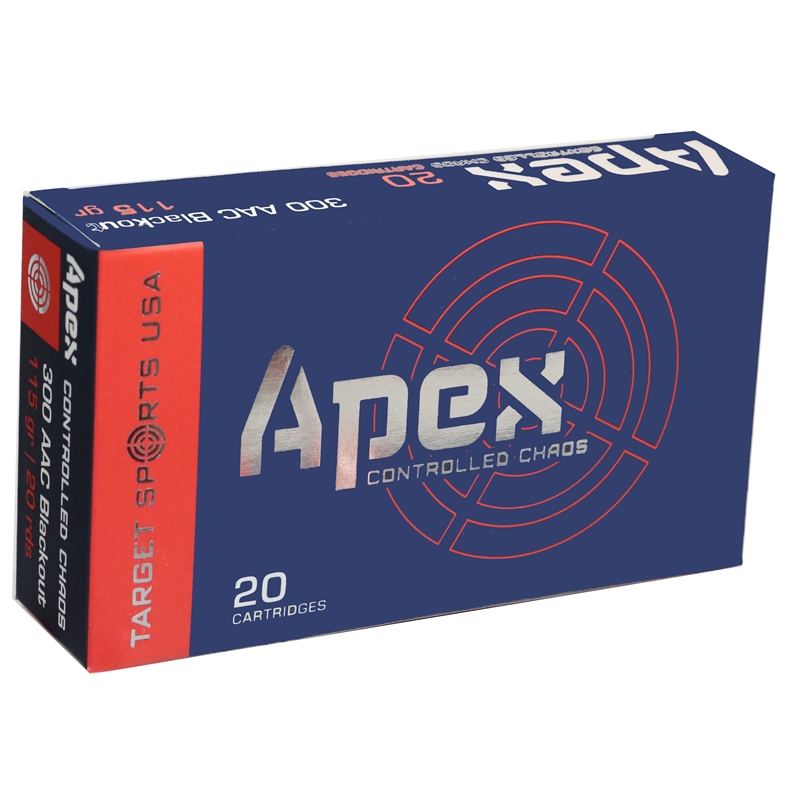 get Sports USA APEX 300 AAC Blackout 115 Grain HP Controlled Chaos Box Of 20 Ammo