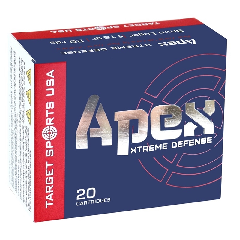 get Sports USA APEX 9mm Luger 118 Grain Lehigh Xtreme Defense Box Of 20 Ammo