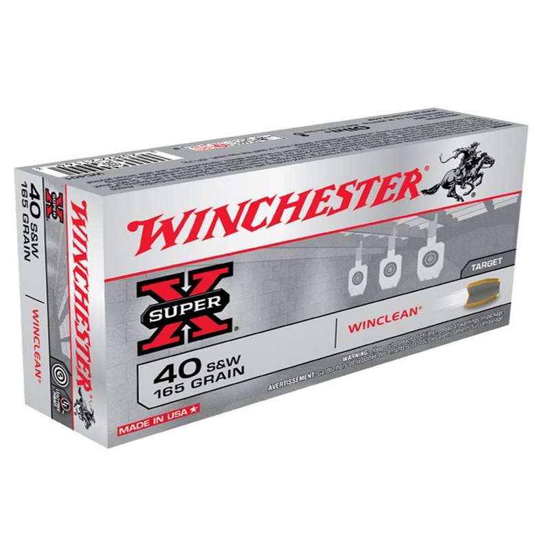 chester USA WinClean 40 S&W 165 Grain Enclosed Base Projectile Box Of 50 Ammo