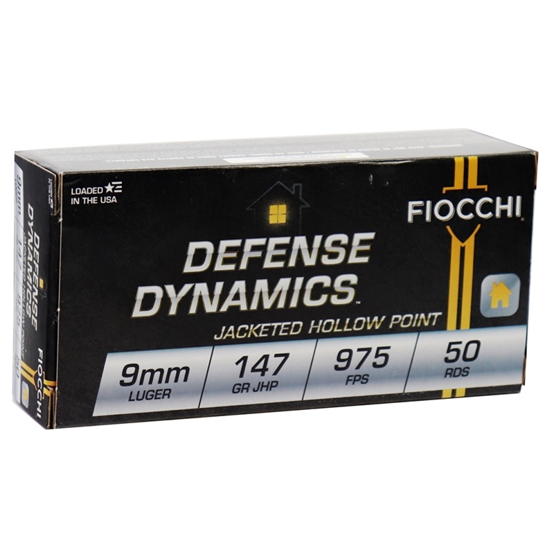 cchi Defense Dynamics 9mm Luger 147 Grain Jacketed Hollow Point Box Of 50 Ammo