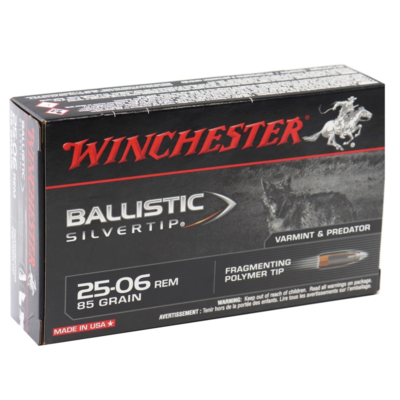 chester Supreme Ballistic Silvertip 25-06 Remington 85 Grain Fragmenting Polymer Tip Box Of 20 Ammo