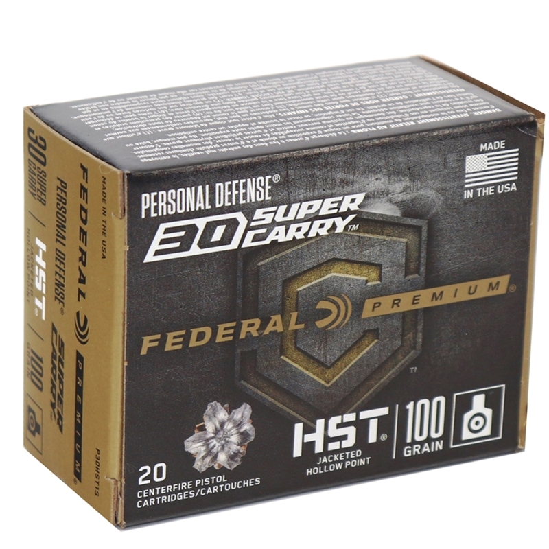 eral Premium HST 30 Super Carry 100 Grain Jacketed Hollow Point Box Of 20 Ammo